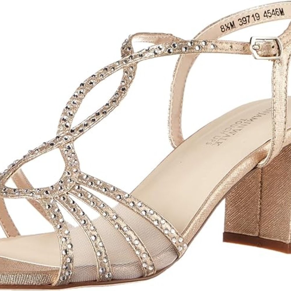 Touch Ups Women's T-Strap Block Heel Heeled Sandal Size 9.5